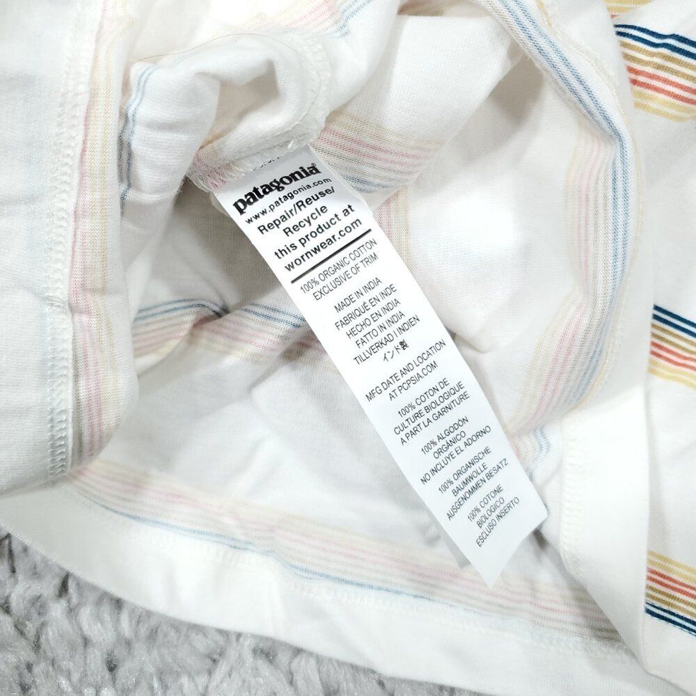 Patagonia Ridge Rise Stripe Repeat Organic Cotton Tank Top Women's Size Small - Picture 4 of 7